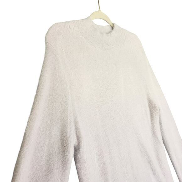 Bailey 44 Womens Mock Neck Fuzzy Sweater Size Large Lilac Lavender Soft Altered - Picture 2 of 12